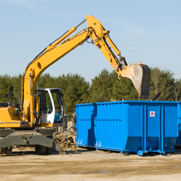 are there any restrictions on where a residential dumpster can be placed in Oakfield Maine